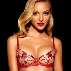 Honey Birdetre Red Whitney Bra size 32A